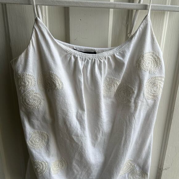 Club Monaco Embroidered Tank Top Ivory - Picture 3 of 8